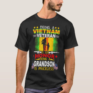 T-shirt Fiers Grandson Vietnam vétéran Vintage Militaty Me