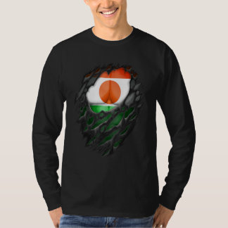 T-shirt Fiers racines nigériennes Patrimoine déchiré Drape