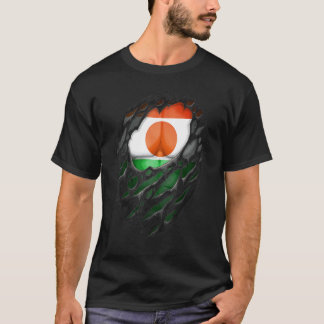 T-shirt Fiers racines nigériennes patrimoine déchiré nigér