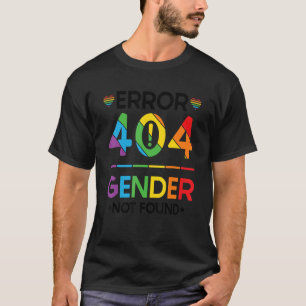 T-shirt Fierté Agender Non Binaire Erreur 404 Genre Non Tr