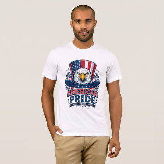 T-shirt Fierté américaine aigle chauve chapeau oncle Sam p