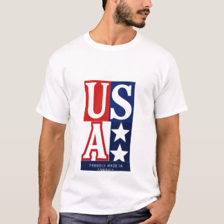 T-shirt Fierté Américaine : Graphisme Fabriqué avec Fierté