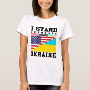 T-shirt Fierté américaine ukrainienne vintage rétro ukrain