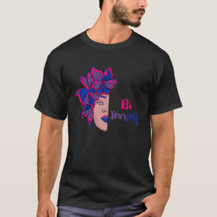 T-shirt Fierté Bi Lgbtq Demi Visage Papillon Bisexualité B