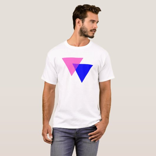 T-shirt Fierté bisexuelle Biangles (Devant entier)