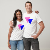 T-shirt Fierté bisexuelle Biangles (Unisexe)