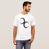 T-shirt Fierté bisexuelle de lune (Devant entier)