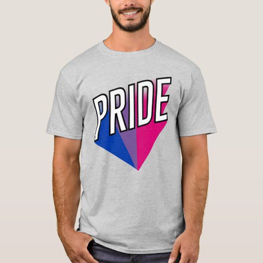 T-shirt Fierté bisexuelle éclatée (Devant)