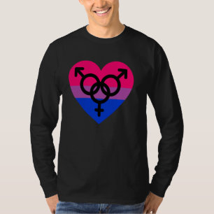 T-shirt Fierté bisexuelle LGBTQIA+ Amour et soutien Bi Hom