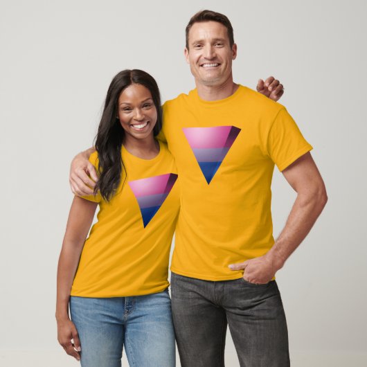 T-SHIRT FIERTÉ BISEXUELLE TRIANGLE 3D (Unisexe)