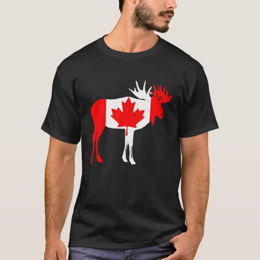 T-shirt Fierté canadienne de l'orignal du Canada (Devant)