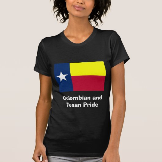 T-shirt Fierté colombienne et texane (Devant)