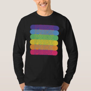 T-shirt Fierté dans les couleurs arc-en-ciel