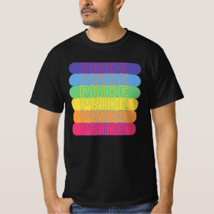 T-shirt Fierté dans les couleurs arc-en-ciel