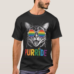 T-shirt Fierté de chat gay lesbienne arc-en-ciel LGBTQ all