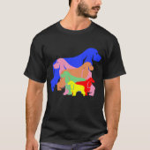 T-shirt Fierté de Chiens Arc-en-ciel (Devant)