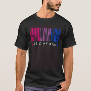 T-shirt Fierté de code-barres bisexuel Bi et vegan esthéti