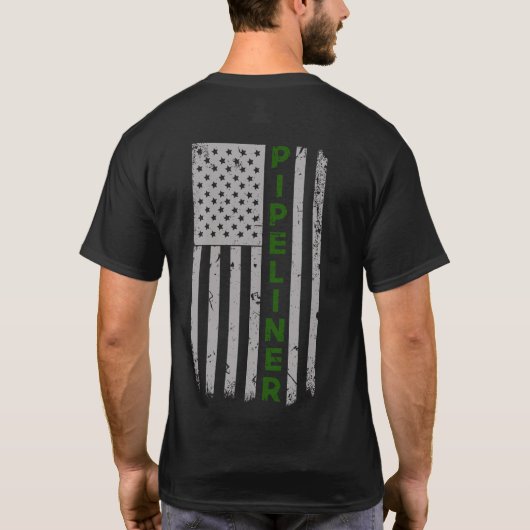 T-shirt Fierté de drapeau de Pipeliner États-Unis (Dos)