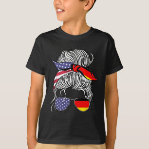 T-shirt Fierté de femme allemande américaine Patriotisme D