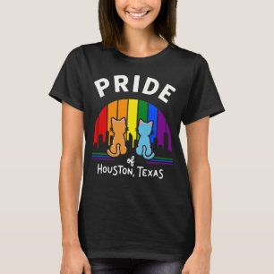 T-shirt Fierté de Houston City Texas USA Arc en ciel