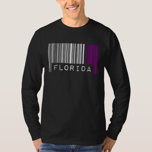T-shirt Fierté de la Floride de code-barres asexué Cute Ac (Devant)