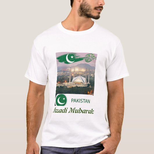 T-shirt Fierté de la nation : Indépendance du Pakistan ! (Devant)