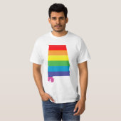 T-shirt fierté de l'Alabama. rayé (Devant entier)