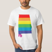 T-shirt fierté de l'Alabama. rayé (Devant)