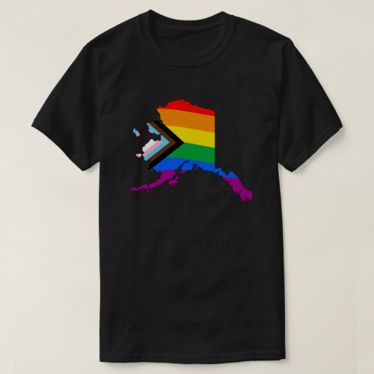T-shirt Fierté de l'État d'Alaska LGBTQ Progress Pride (Design devant)
