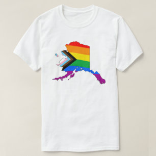 T-shirt Fierté de l'État d'Alaska LGBTQ Progress Pride