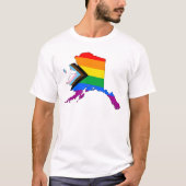 T-shirt Fierté de l'État d'Alaska LGBTQ Progress Pride (Devant)