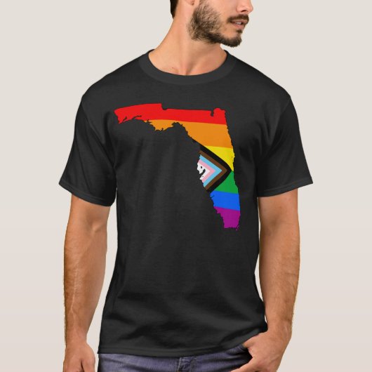 T-shirt Fierté de l'État de Floride LGBTQ Progrès Pride (Devant)