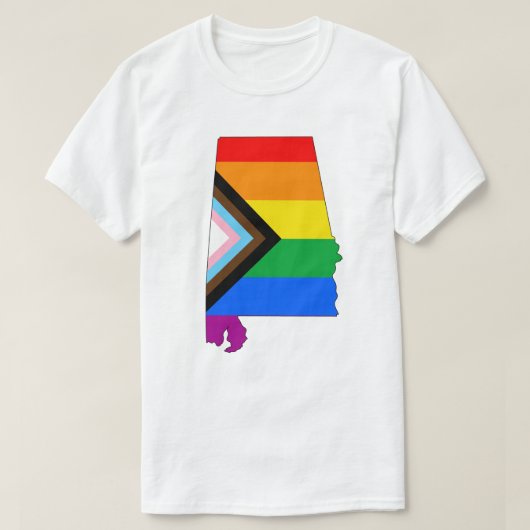 T-shirt Fierté de l'État de l'Alabama LGBTQ Progrès Fierté (Design devant)