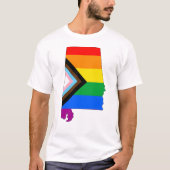 T-shirt Fierté de l'État de l'Alabama LGBTQ Progrès Fierté (Devant)