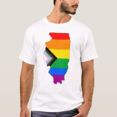 T-shirt Fierté de l'État de l'Illinois LGBTQ Progress Prid (Devant)