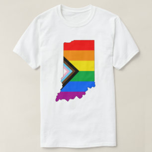 T-shirt Fierté de l'État de l'Indiana LGBTQ Progress Pride