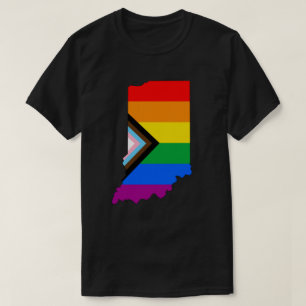 T-shirt Fierté de l'État de l'Indiana LGBTQ Progress Pride