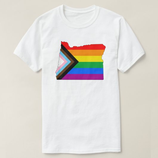 T-shirt Fierté de l'État de l'Oregon LGBTQ Progress Pride (Design devant)