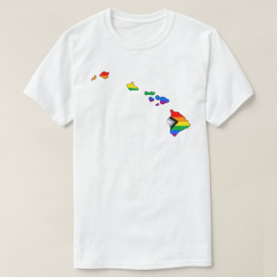 T-shirt Fierté de l'État d'Hawaii LGBTQ Progress Pride