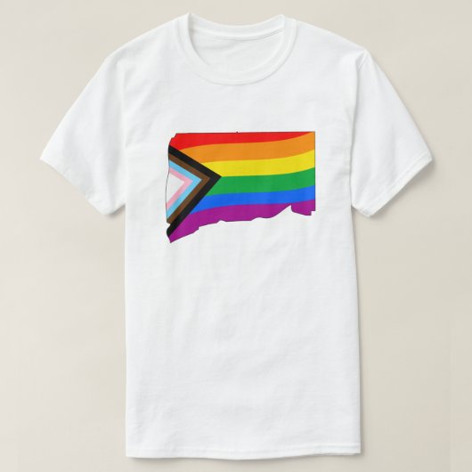 T-shirt Fierté de l'État du Connecticut LGBTQ Progress Pri (Design devant)
