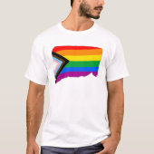T-shirt Fierté de l'État du Connecticut LGBTQ Progress Pri (Devant)
