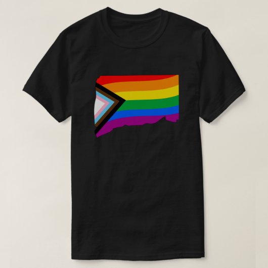 T-shirt Fierté de l'État du Connecticut LGBTQ Progress Pri (Design devant)