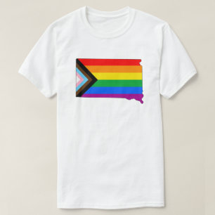T-shirt Fierté de l'État du Dakota du Sud LGBTQ Progress P