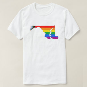 T-shirt Fierté de l'État du Maryland LGBTQ Progress Pride
