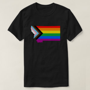 T-shirt Fierté de l'État du Montana LGBTQ Progress Pride