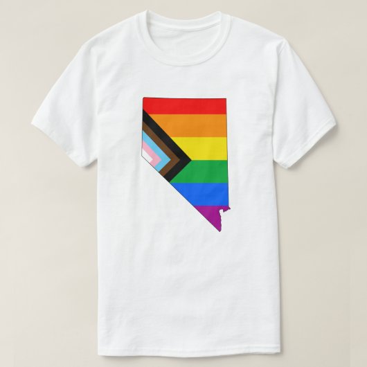 T-shirt Fierté de l'État du Nevada LGBTQ Progress Pride (Design devant)