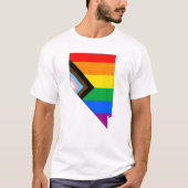 T-shirt Fierté de l'État du Nevada LGBTQ Progress Pride (Devant)