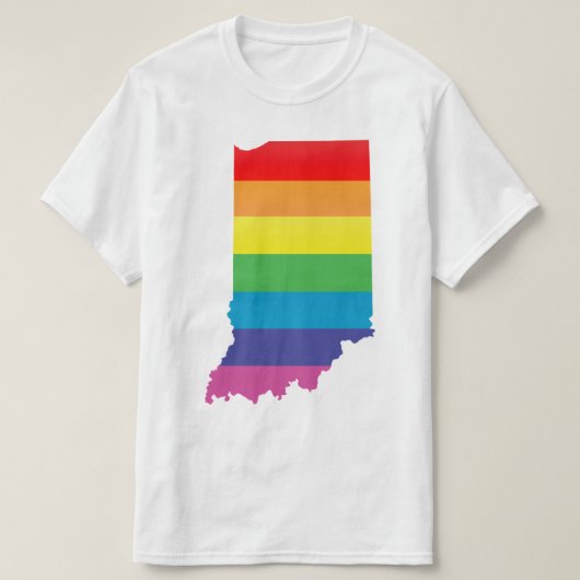 T-shirt fierté de l'Indiana. rayé (Design devant)
