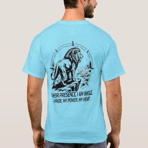 T-shirt Fierté de Lion Force Unité Famille Puissance Sans