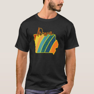 T-shirt Fierté de l'Iowa Fierté du coucher de soleil J'aim